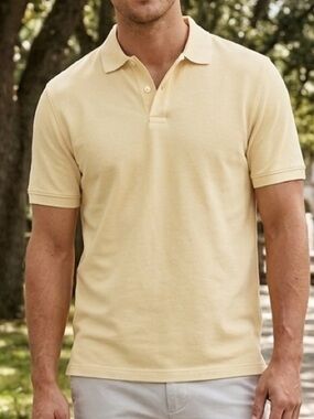 Mens Yellow Polo Shirt - Banana Republic
